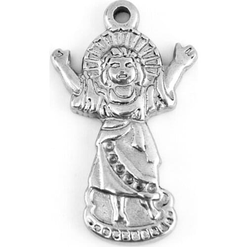 Novena al Divino Niño Jesús Charms Child Jesus Stainless steel pendant 50pcs