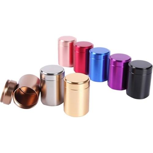 70ML Mini Metal Box Jewelry Storage Box Aluminum Tea Can Small Travel Portable Container Small Jar Sugar Coffee Caddy Organizer