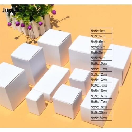 9*9*10cm white packaging boxes Blank Cardboard Box For Lipstick Perfume Bottle Package Cosmetic packing Box