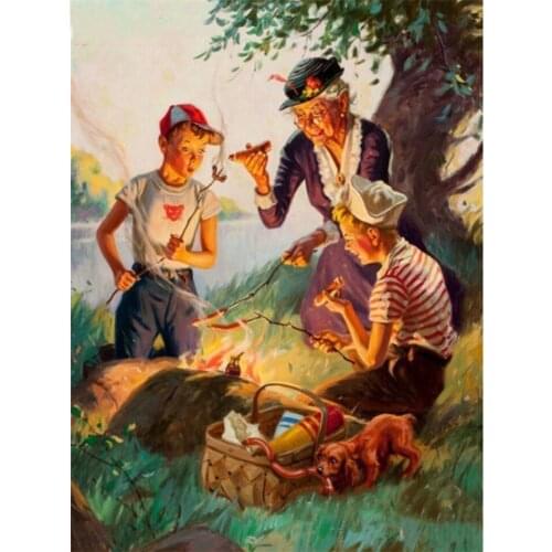 Yujohom Picnic Diamond Embroidery Abstract Stones 5D Diy Full Square Drill Diamond Painting Mazayka Needlework Crafts Home Decor