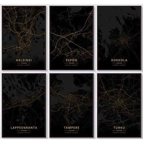 Finland Map DIY Diamond Painting Suomi Helsinki City Abstract Landscape Diamond Embroidery Cross Stitch 5D Full Drill Art