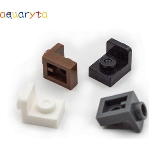 Aquaryta 50pcs Bracket 1x1 Side Bump Plate Building Block MOC Part Compatible with 36840 Educational DIY Assembles Particles Toy