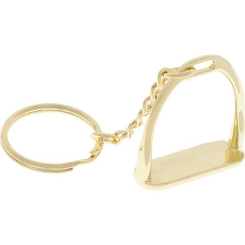 Zinc Alloy Keychain Key Ring Stirrup Men Business Bags Women Handbags Decoration Outdoor Horse Riding Equipment Supplies