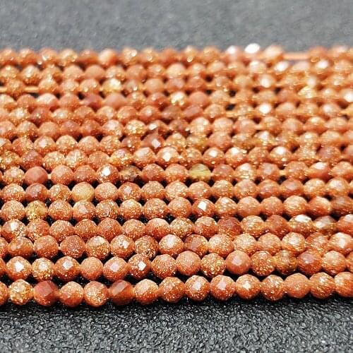 Natural Stone Sandstone Faceted Beads 2-4mm High Quality Cut 36 Faceted Sandstones For DIY Bracelet Necklace Earring Accessories