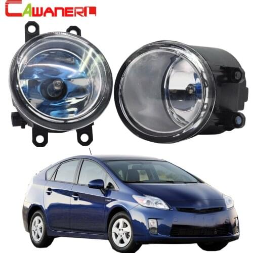 Cawanerl 2 X 100W Car Halogen Bulb Fog Light Daytime Running Lamp DRL High Power 12V Warm White For 2010-2012 Toyota Prius