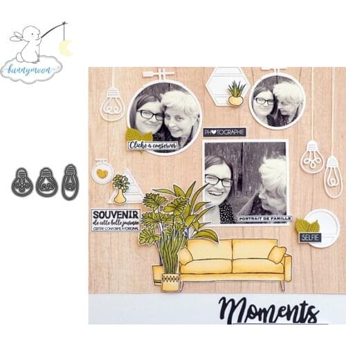 CH Three light bulb Metal Cutting Dies Stencils for DIY Scrapbooking/photo Album stamps Decorative Embossing DIY Paper