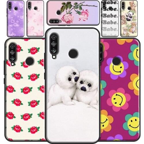Safari Babies Sparkly Heart Patchwork Case For Huawei P20 P40 P30 Pro Mate 20 Lite Nova 5T P Smart 2019 2021 Honor 8X 9X 8A 10i