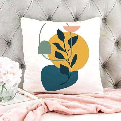 Aesthetic Print Cushion Case White Polyester Pillow Covers Case Bedroom Sofa Car Decorative Funda De Almohada Throw Pillows