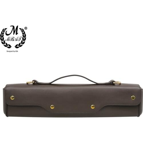 M MBAT Water-resistant Flute Case Synthetic Leather Gig Bag Box Concert Adjustable Shoulder Strap Musical Instrument Accessories