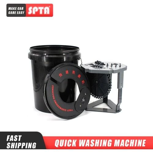 SPTA 20L Electric Polishing Pad Washing Bucket Foam Buffing Pad Cleaner Wool Pads Washing Bucket Buffer Powered Pad Washer