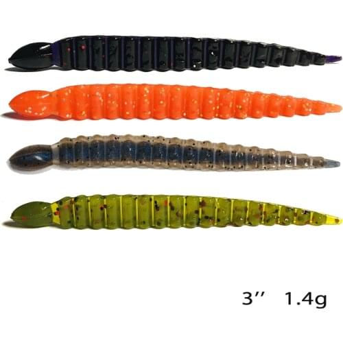 Trout Soft Rubber Baits Shad Floating Worms 76mm 1.4g Dropshot Leech Soft Plastic Drop Shot Rigs Fishing Tackle Artificial Baits
