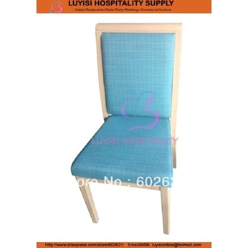 Hot sale stackable woodgrain wood color Aluminum dining chair