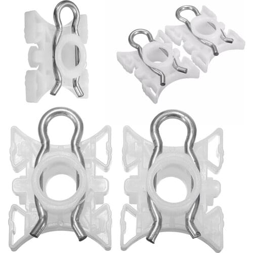 HLEST 4pcs/set White Front Window Regulator Sliding Pivot Clips For BMW E36 E32 E34
