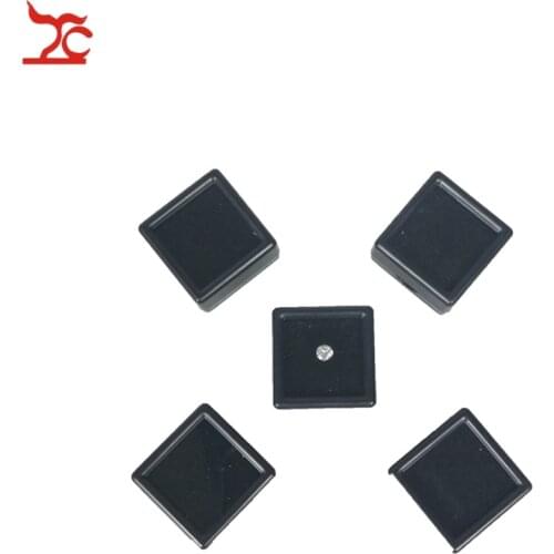 5Pcs Plastic Loose Diamond Display Package Box Square Gem Stone Case Foam Pad Diamond Storage Box 3*3*2cm