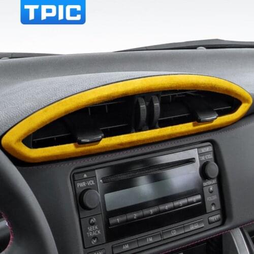 Alcantara Wrap Car Central Control Air Outlet Panel Frame ABS Cover Auto Sticker For Subaru BRZ Toyota 86 2013-2020 Accessories