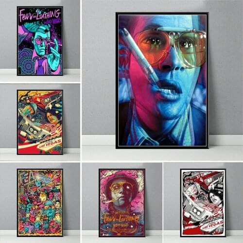 Hot Fear And Loathing In Las Vegas Classic Movie Posters And Prints Canvas Painting Pictures On The Wall Abstract Home Decor