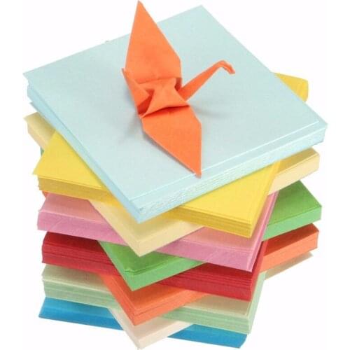 Fashion 200 520 PCS Sheets Origami Paper Double Sided Coloured Craft Square Assorted DIY Folded Papercraft Tools Multi Size