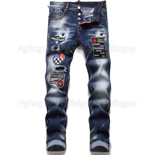 Мужские обтягивающие джинсы Pgfatguy China At AliExpress