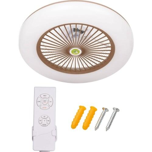 Ceiling Fan with Lighting LED Light Adjustable Wind Speed with Remote Control Without Battery 36W Modern LED Ceiling Light
