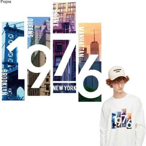 Prajna Fashion Boy Letter Patch Iron On Heat Transfers Vinyl For Clothing Van Gogh Stickers On Clothes Transfer Thermal Badges