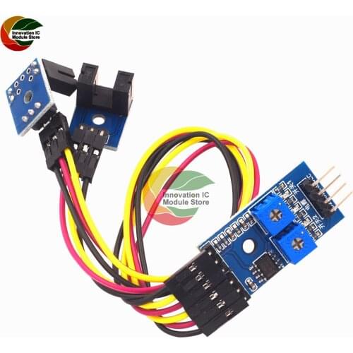 DC 3.3V-5V Motor Tester Speed Measuring Sensor Detection Module With Optocouplers Dupont Wires 2 PCB Sensor Board