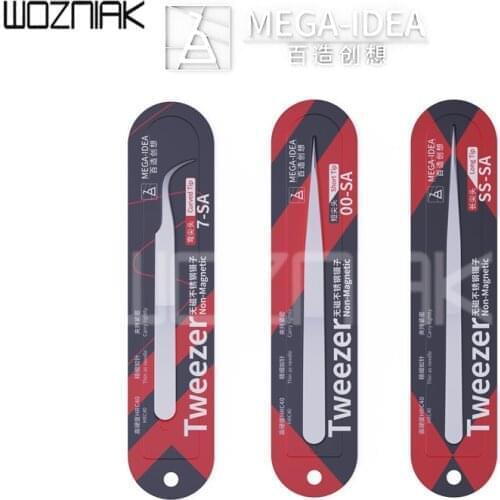 Qianli MEGA-IEDA flying wire tweezers non-magnetic stainless steel super sharp super hard 40HRC Straight bend tweezers TOOLPLUS