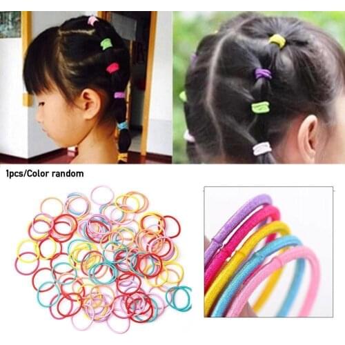 100pcs Elastic Rubber Hair Tie Cute And Diverse Hair Ring Colorful Hair Accessories Ponytail Fixer Fashion Headwear