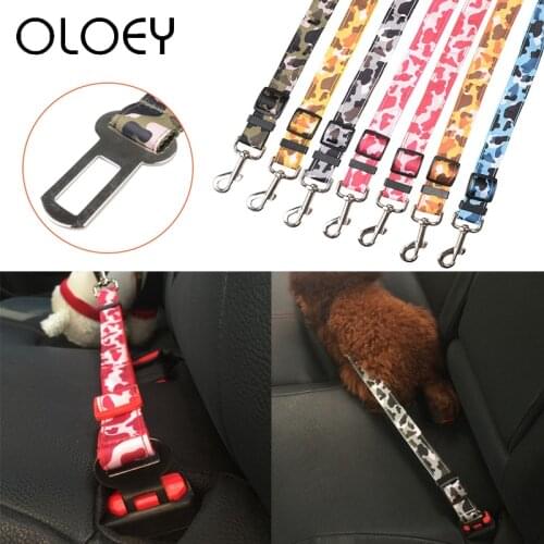 Vehicle Pet Dog Seat Belt Car Seatbelt Harness Leash Clip Dog Supplies Safe Drives High Quality Lever Auto Traction Products