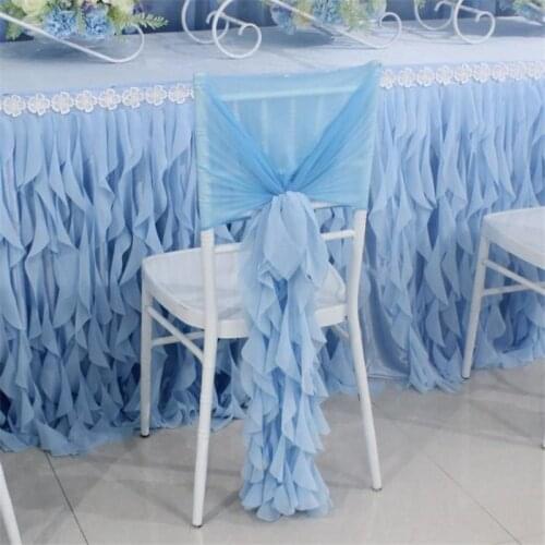 Tulle Chair Cover Fluffy Tutu Chair Skirt Bridal Shower Wedding Baby Shower Decoration Long Tulle High Chair Skirt PT68