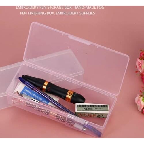 1Pcs Microblading Tattoo Tool Storage Box Plastic Rectangle Tattoo Pen Organizers Pink/Transparent Tattoo Accesories Containers