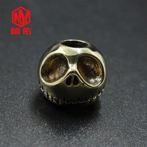 1PC Outdoor Accessories Bracelet Flashlight Lanyard Halloween Pumpkin Shape EDC Paracord Brass Knife Bead