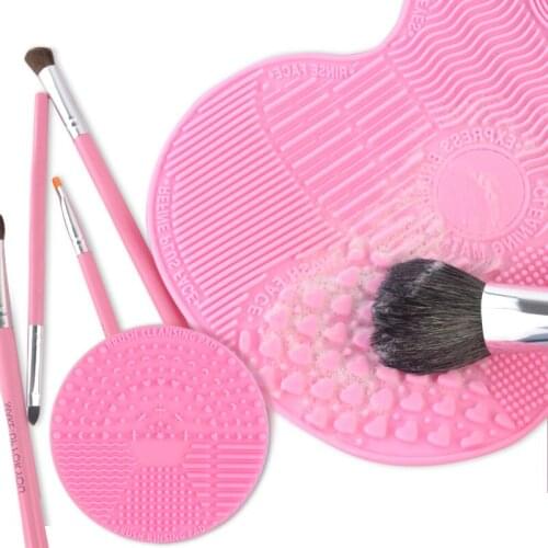 1Pc Silicone Makeup Brush Cleaner Pad Make Up Washing Brush Makeup Brushes Cleaning Mat Scrubber Board Tool Cosmetic Clean Kits