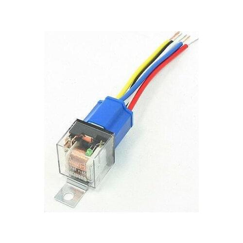 10 Pcs 5 Wire Ceramic Socket Green Indicator SPDT Car Relay DC 24V 40A JD2914