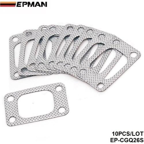 10PCS/LOT Universal T3 flange T34 T35 T38 GT35 GT35R TURBO Manifold Outlet Graphite Aluminum Gasket EP-CGQ26S