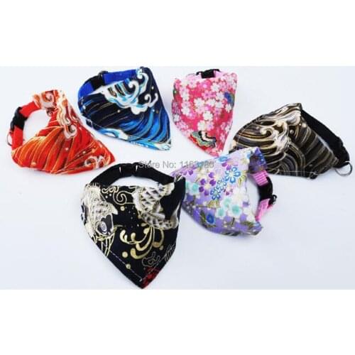 144 pcs/lot Adjustable Puppy Cat Bandana Collars Pet Scarf Neckerchief Collar Grooming Accessories For Small Medium Large Dog