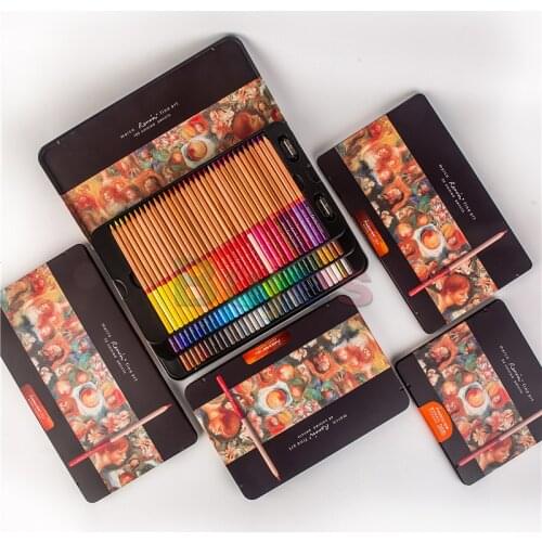 24/36/48/72/100 Marco Renoir 3100 Oil Based Color Pencils Tin Case Drawing Set,High quality color pigments,Art supplies