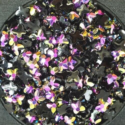 300PCS SS29 6.2mm butterfly shape red AB resin drill the Non hotfix flatback rhinestone acryl Decoration beads