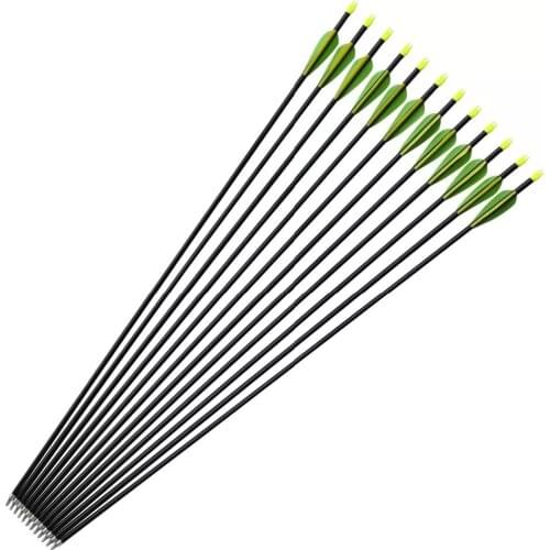 6/12/24Pcs 33 Inch Spine 400 OD 8mm Aluminum Arrow Changeable Arrowhead For Compound/Recurve Bow and Arrow Archery