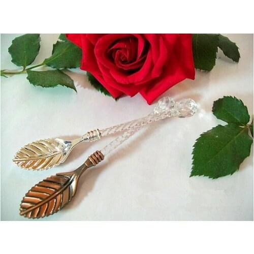 6pcs/lot Zinc alloy Vintage Carved Crystal Head Coffee Tea Ice cream Scoop Spoon KV 047