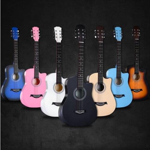 Folk Acoustic Guitar 38 "Carbon Fiber Newbie Induction Male Student Female Self-Study Newbie New Guitar Free Shipping
