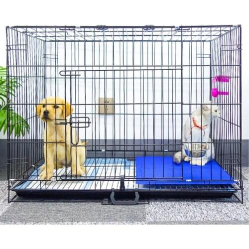 Large thickened dog bed durable breathable cage for medium small pet with toilet indoor isolation
