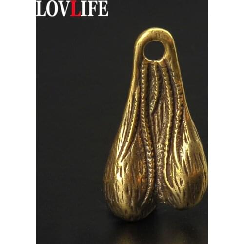 Retro Brass Bull Testicles Balls Keyring Pendants Jewelry Personality Trendy Car Keychain Hanging DIY Accessories Punk Key Chain