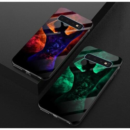 Tempered Glass Luminous Case For Samsung Galaxy S8 S9 S10 PlusLuminous Sexy Girl Glow Silicone Cover For Samsung S10E