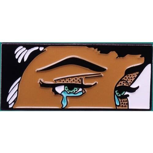 Creativity Tear Lapel Enamel Pins Brooch Collecting Cartoon Metal Badges Men Women Backpack Collar Fashion Jewelry Gifts Adorn