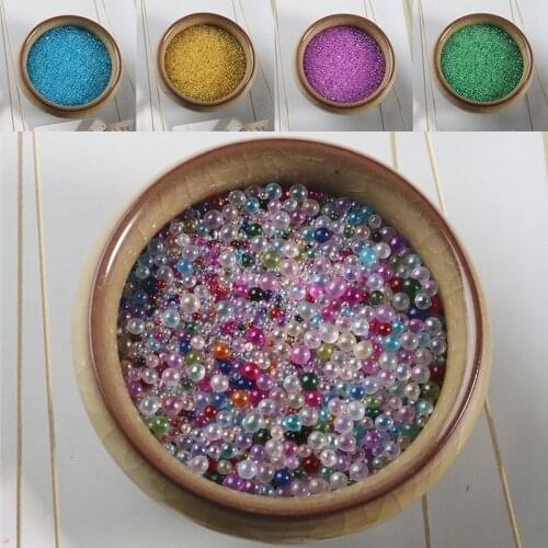 10g/Pack 0.4-3mm Mini Bubble Ball Beads Tiny Glass Bead For Silicone Mold UV Resin Epoxy Filler Resin Filling DIY Nail Art Decor