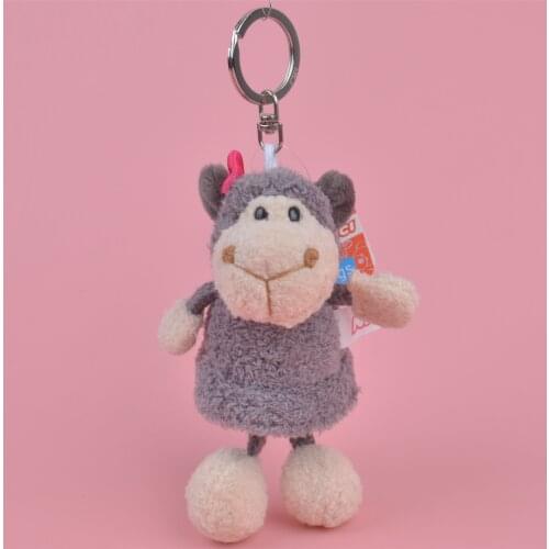 Grey Sheep Animals stuffed Pendant Keyring Plush Toy, lamb Backpack Decoration Keychain / Keyholder Gift