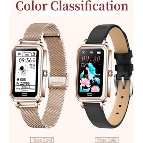 New HT2 Smart Watch Women Wearable Device Bracelet Heart Rate Fashion Retro Wristwatch Ladies Green Clock Valentine Day Present