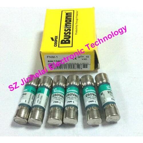 New and original FNM-1 Time-Delay Fuses 1A 250V 10*38mm