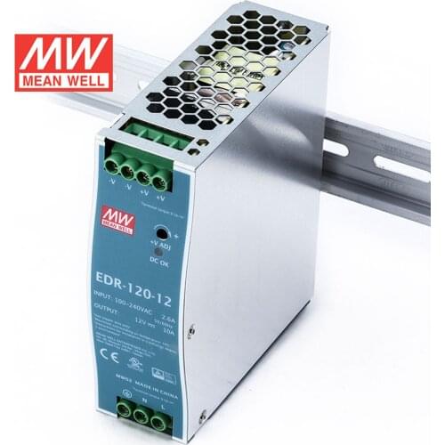 Kindly MEAN WELL 6Pack EDR-120-12 12V 10A meanwell EDR-120 120W Single Output Industrial DIN RAIL