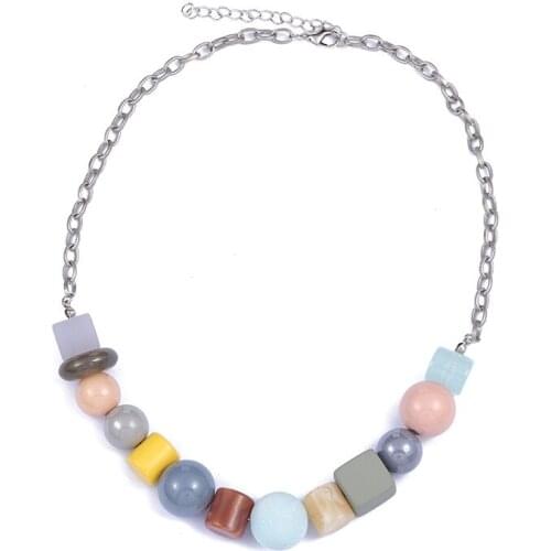 Resin Girls Necklaces in bulk Pendant Charm Delicate Women Trendy Chunky Statement Necklace New Fashion Jewelry Accessories 2020